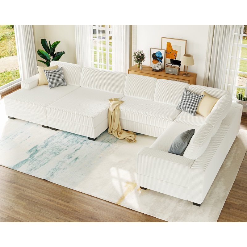 Latitude Run 162 Inch Oversized U Shaped Sectional Sofa Large Sofa With Corner Seat And Oversized Double Chaise Mordern Sofa For Living Room Wayfair